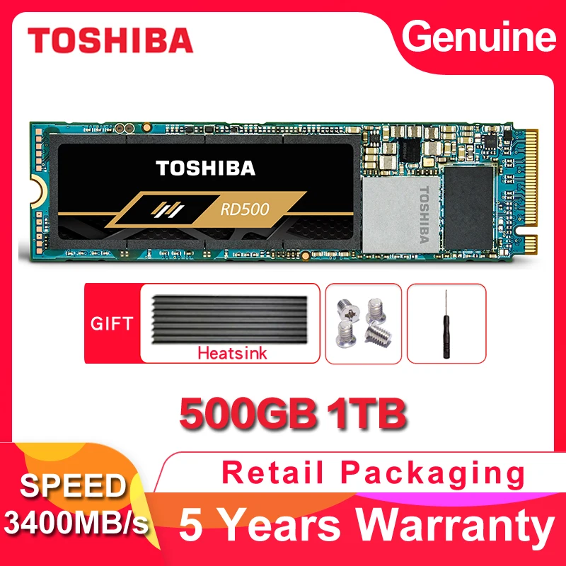 TOSHIBA 3D NAND RD500 SSD 250 ГБ 500 ГБ 1 ТБ M.2 2280 NVMe PCIe Gen3x4 Внутренний твердотельный диск Жесткий диск для ноутбука