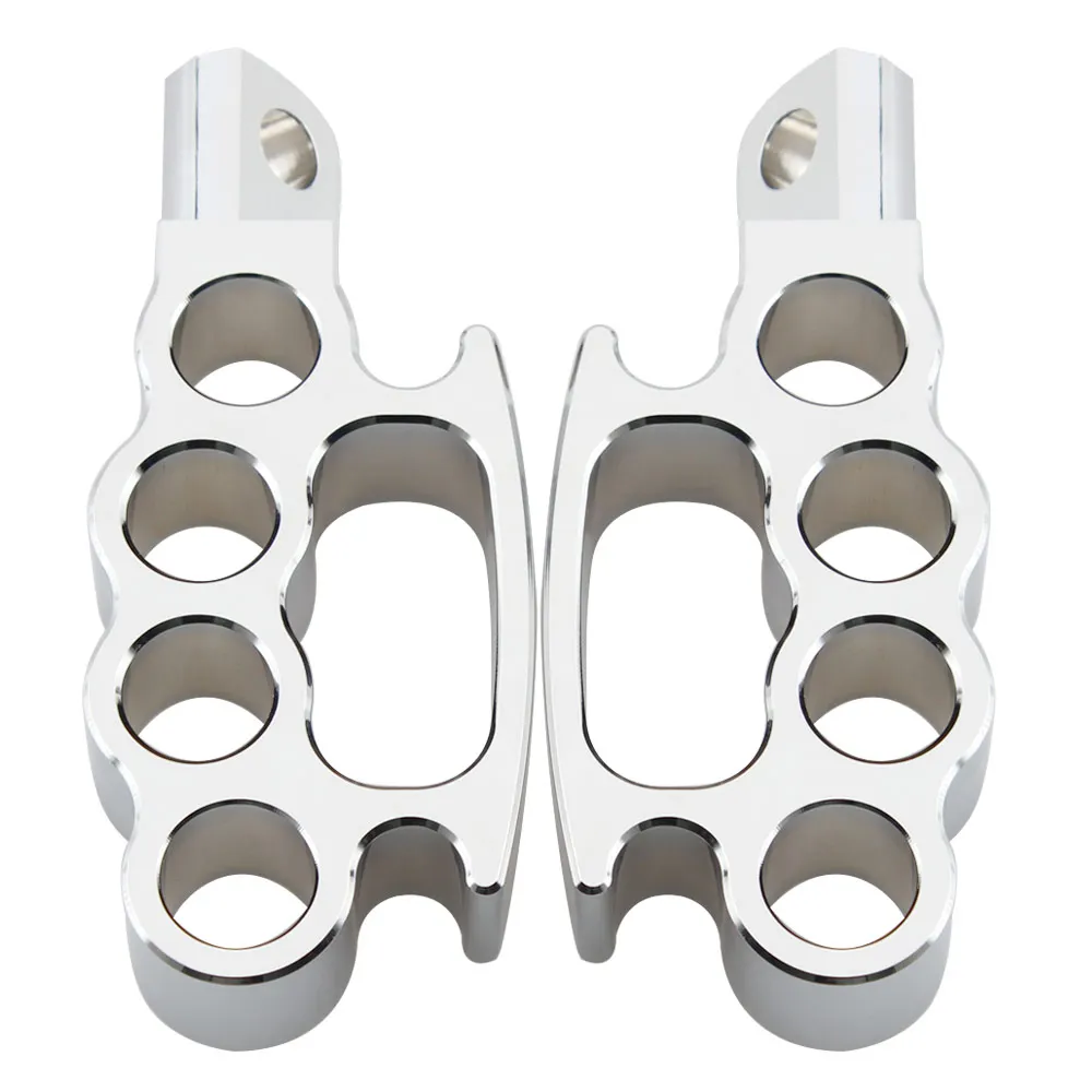 Мотоцикл хромированный Knuckle Footpeg подставка для ног Байкер мужское крепление для ног для Harley Sportster кафе, Рейсер, чоппер скремблер