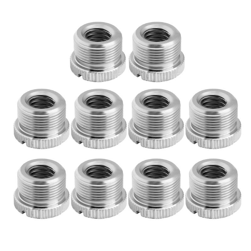 10pcs Microphone Screw Adapter 3/8" To 5/8" Male Mic Thread Screw Mic