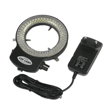 10 шт. Регулируемый 144 бусин светодиодный светильник-кольцо осветитель лампа для промышленности стерео микроскоп цифровая камера Лупа 110 V-240 V