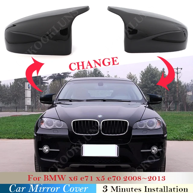 Mirror Cover Rear View Side Abs For Bmw X5 E70 X6 E71 2008 -2013