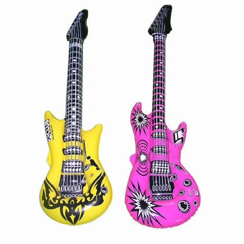 Экологически чистая безопасная Надувная Модель гитары, дуя гитара детская игрушка настраиваемый напечатанный логотип