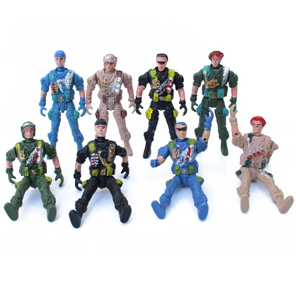 10 Pieces WWII Special Force Soldiers Playset 9cm  Men Action Figures