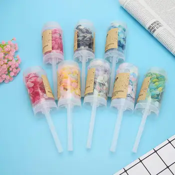 

Round Colorful Push Popper Confetti Festival Party Celebrations Plastic Mixed Tissue Paper Confetti Decorative Gadgets