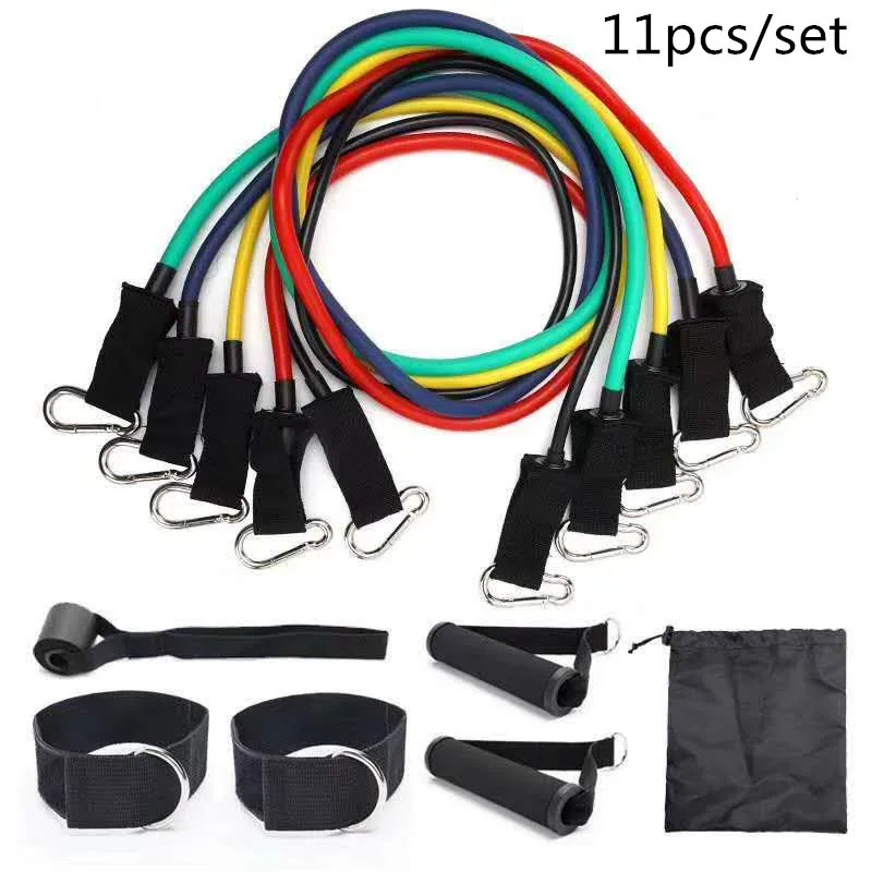 

11Pcs Resistance Bands Set Expander Yoga Exercise Fitness Rubber Tubes Band Stretch Training Home Gyms Workout Elastic Pull Rope