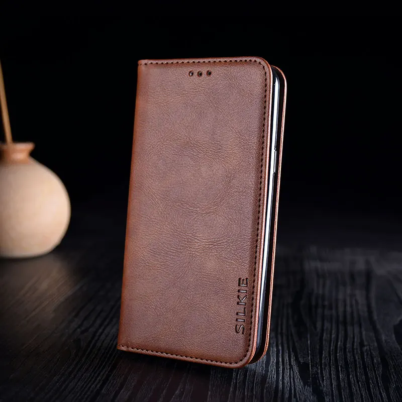 Brown Чехол для ZTE Blade V7 lite v8 lite mini v9 v10 vita funda Роскошный кожаный чехол откидная крышка без магнитов coque - Цвет: Brown