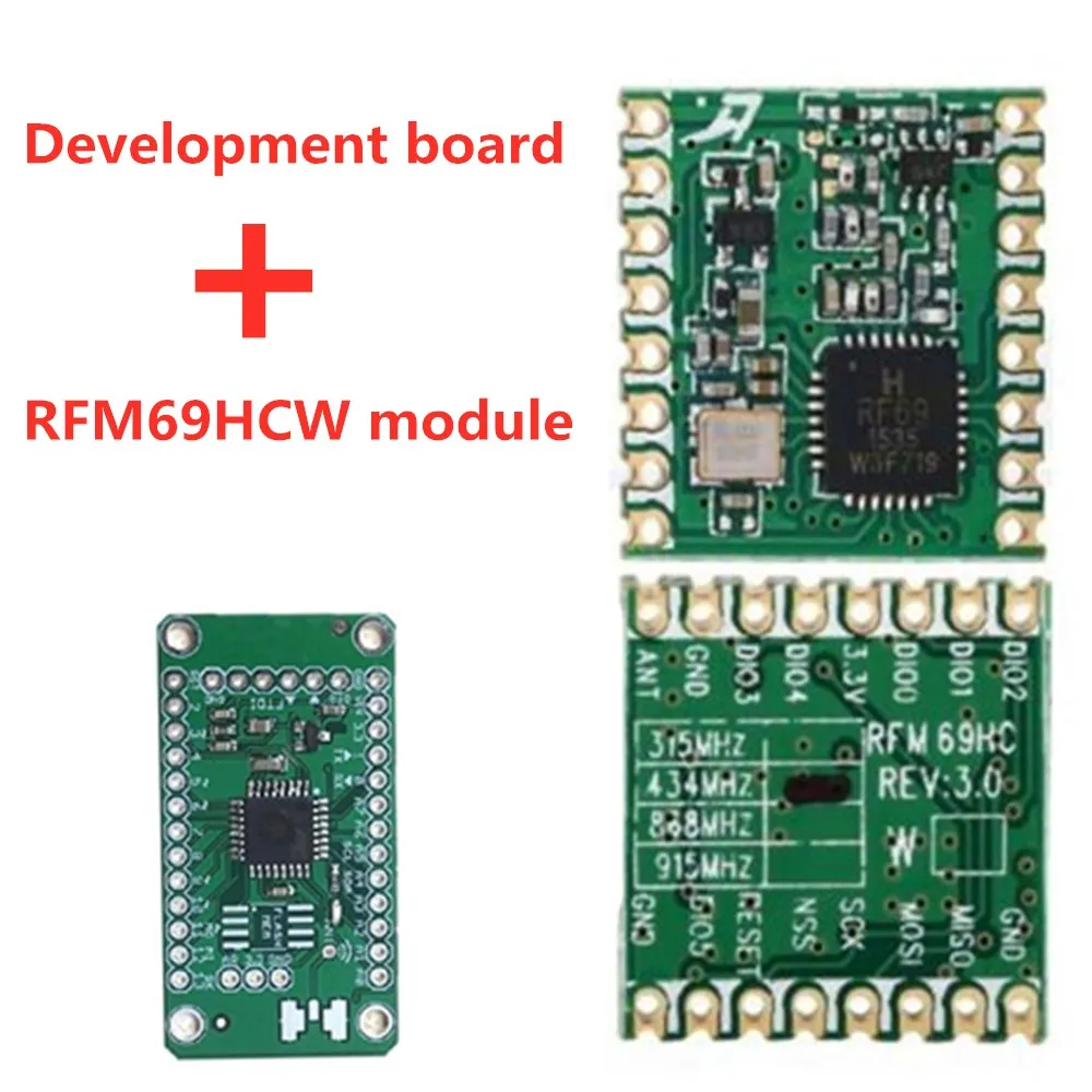 RFM69HCW 915MHZ Подходит для Arduino 3,3 В RFM95 RFM69CW RFM12 RFM69HCW RFM92 RFM98 RFM96 беспроводной модуль LoRa макетная плата - Цвет: RFM69HCW 915MHZ