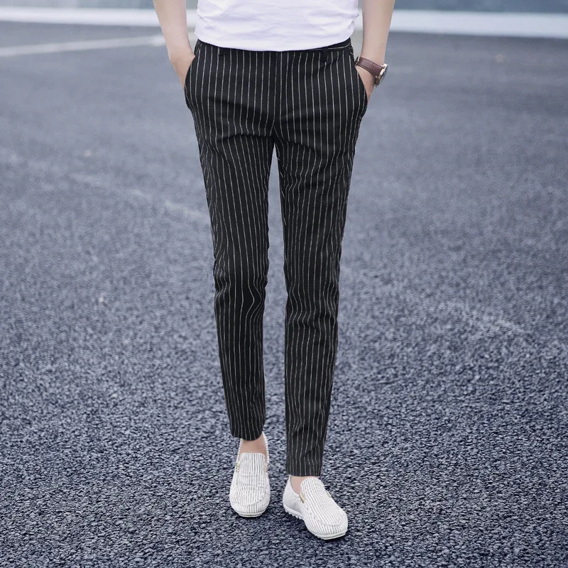 

British Style Fashion Slim Fit Men 's Suit Pants
