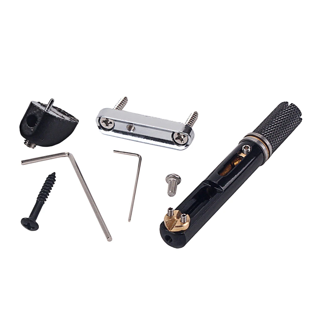 3x 5 Strings Electric Bass Bridge w/ Screws Wrench Bridge Base Accessories