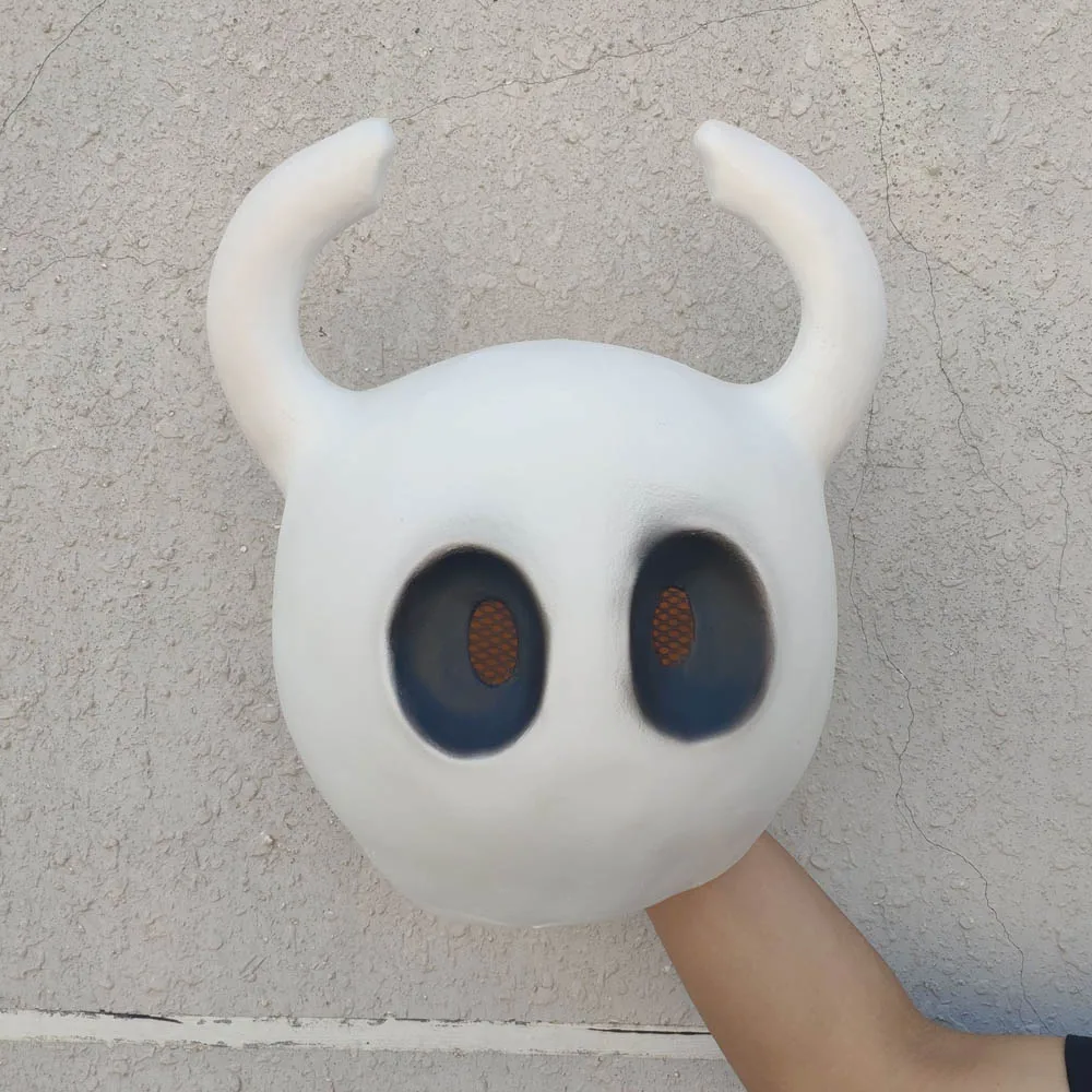 Hollow Knight Mask Cosplay Game Funny Latex Masks Helmet Halloween Party Props DropShipping6
