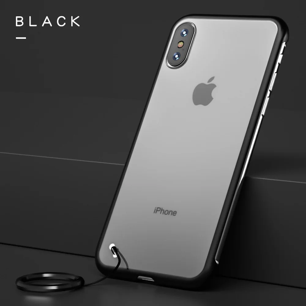 SMORSS Ультратонкий чехол для телефона без полей для iPhone X XS Max 11 pro прозрачный чехол-накладка для iPhone X XS Max XR 11 11 PRO MAX - Цвет: Black
