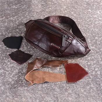 

Men's Waist Packs Male PU Leather Fanny Pack Belt Bag Phone Pouch Bags Travel Waist Pack Male Small Waist Bag Leather Pouch