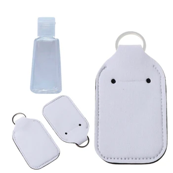 

10Pcs Refillable Hand Sanitizer Bottles Holder Cover with Key Ring Portable Soap Lotion Liquids Empty Container Keychain Carrier