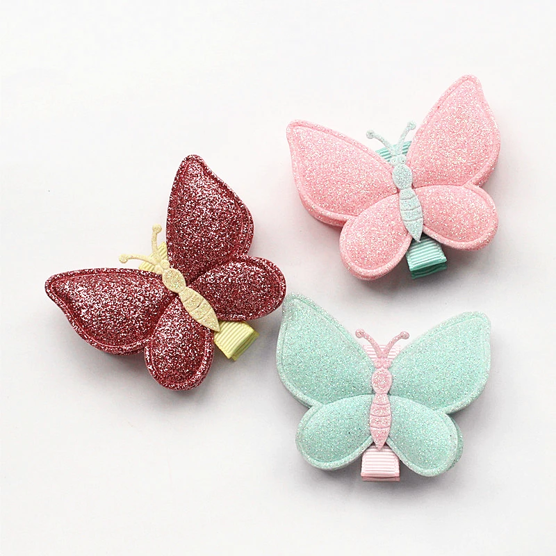 Glitter Butterfly Hair Clips Felts Butterfly Hair Clip Butterfly Princess Clip New