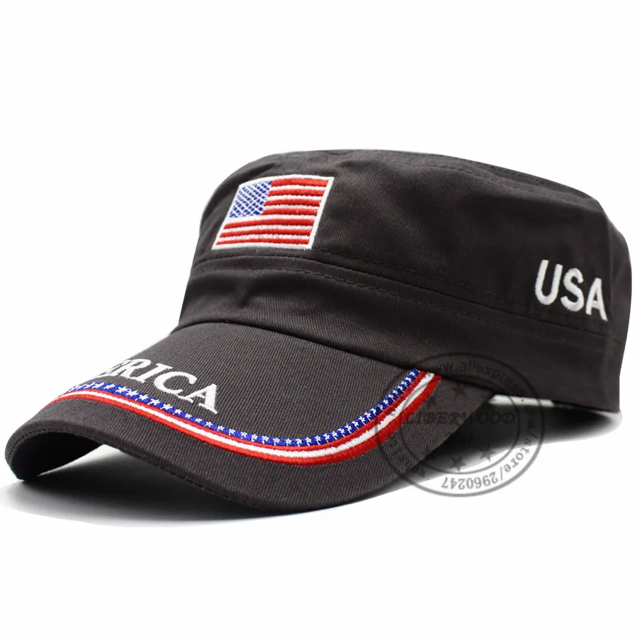 Make America Great agne Hat, Дональд Трамп,, камуфляжная кепка, Кепка с вышивкой в виде американского флага - Цвет: 57
