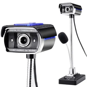 

Computer Webcam Hd Usb 2.0 Video Webcam Camera Usb Integrated Microphone Live Video Teaching For PC/ Laptop / Computer