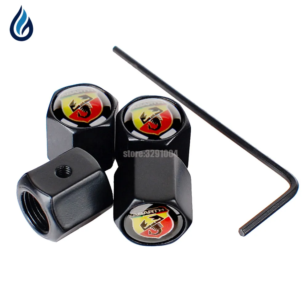 Автомобильный Стайлинг колпачок клапана для колес противоугонная Крышка Abarth Fiat