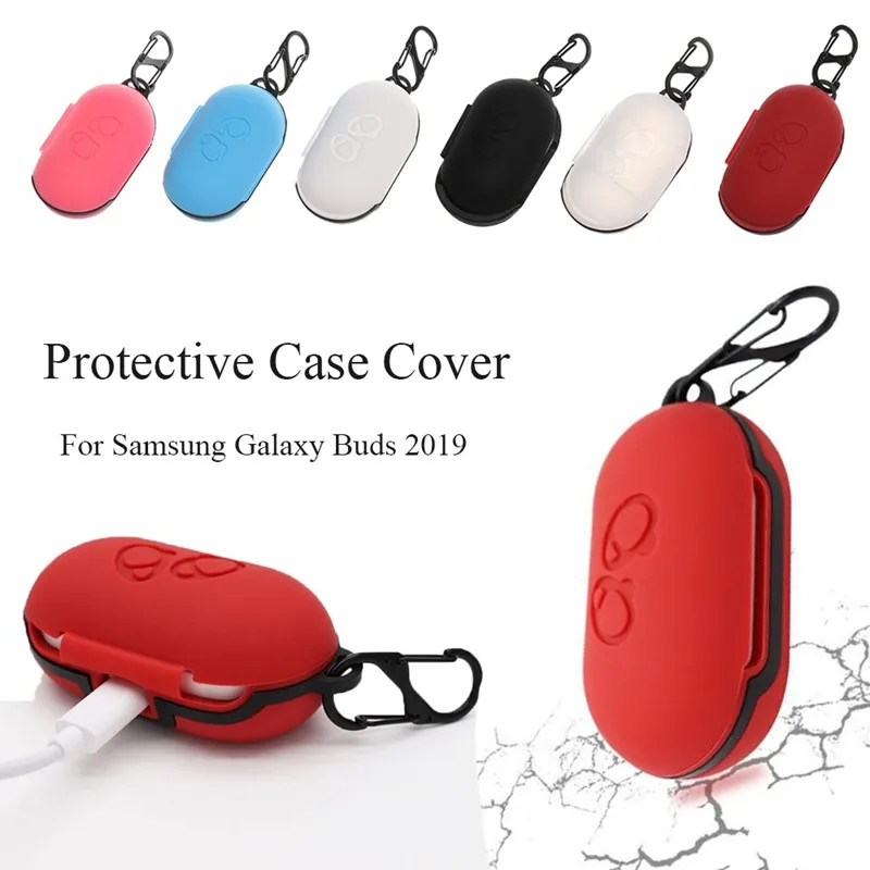 For Samsung Galaxy Buds Case keychain for Galaxy Buds Cover Key Ring Skin Protecive Cover Soft Coque Etui sluchawki In ear