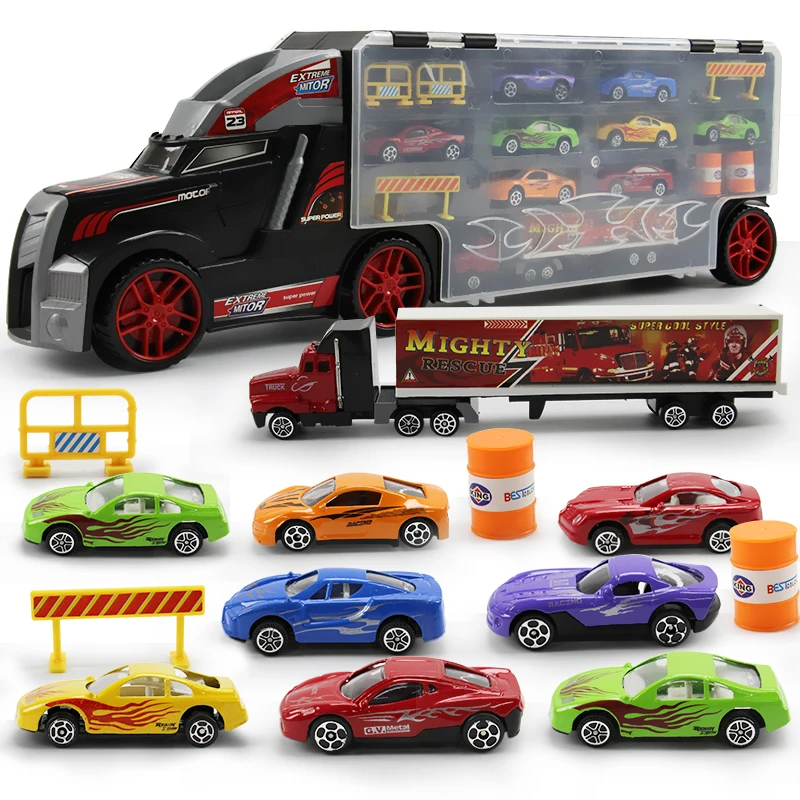 

Micro for Children Model Container Model Car Toy Car with 6 of Metal Car Boy Toy