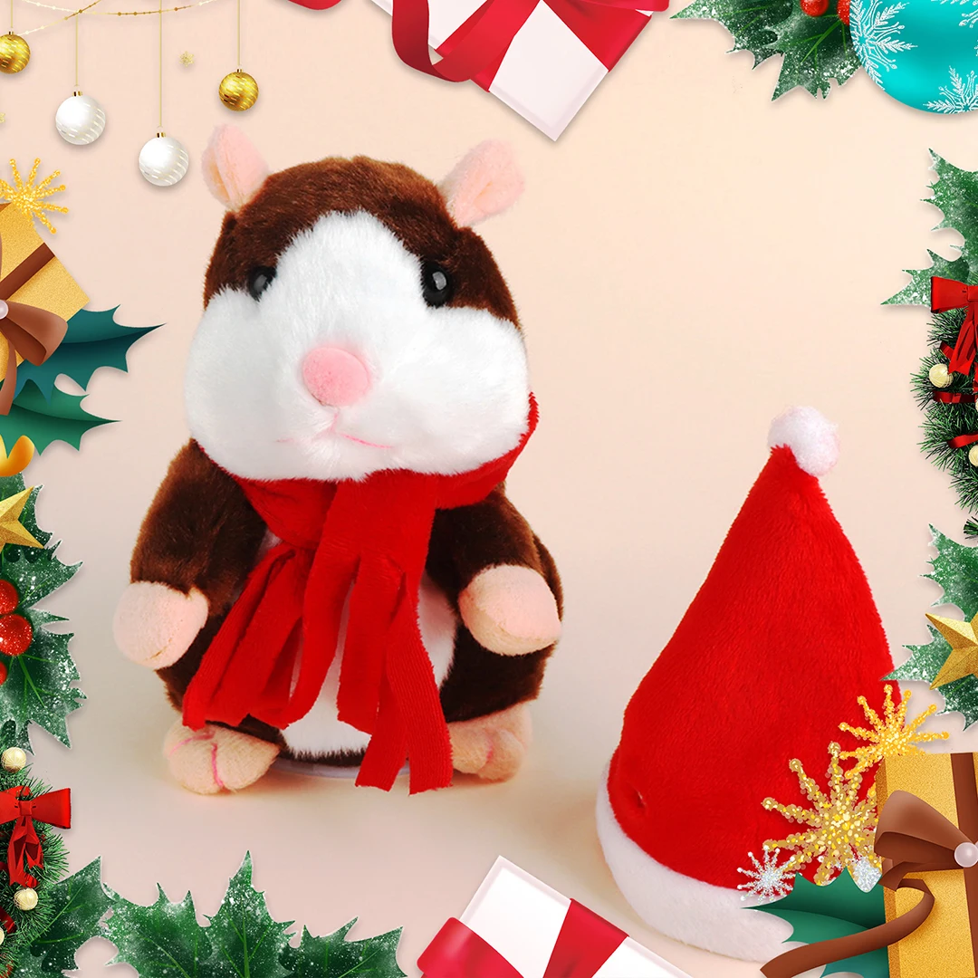 Говорящий хомяк говорящая мышь звукозапись повторение мягкие плюшевые животные