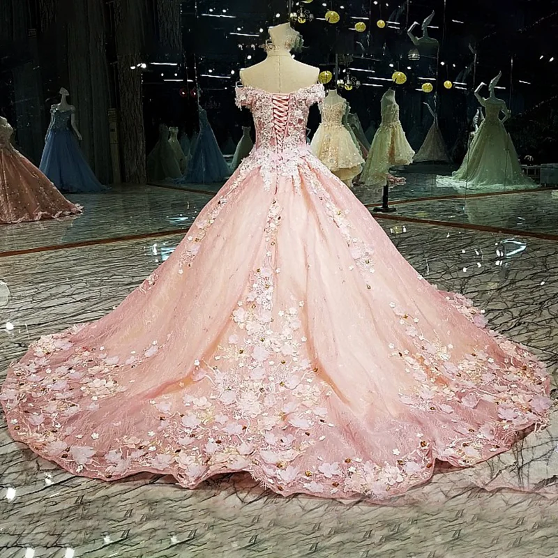 LS00133 Вечернее платье длинное роскошное бальное 2018 Фотографии|flower evening dress|evening dresses