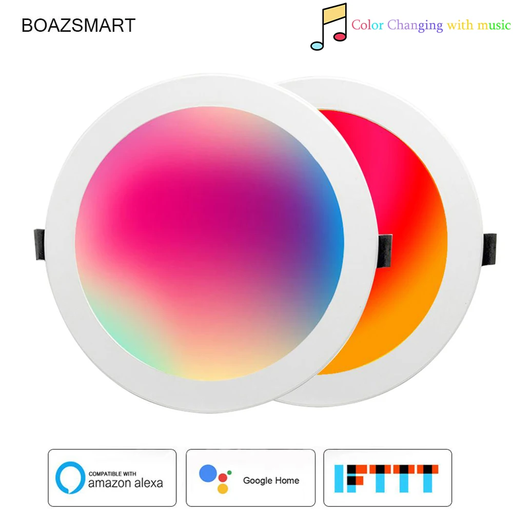 BOAZ 6 Inch Recessed Light RGBCW Bluetooth Mesh Led Downlight Dimmable Ceiling Lamp Voice Control by Alexa Support Drop Shipping BOAZ 6 Inch Recessed Light RGBCW Bluetooth Mesh Led Downlight Dimmable Ceiling Lamp Voice Control by Alexa Support Drop Shipping