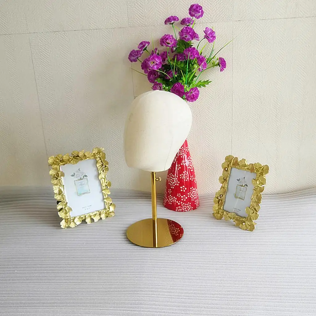 21'' Adjustable Canvas Wig Making Mannequin Head For Hat Cap Toupee Display