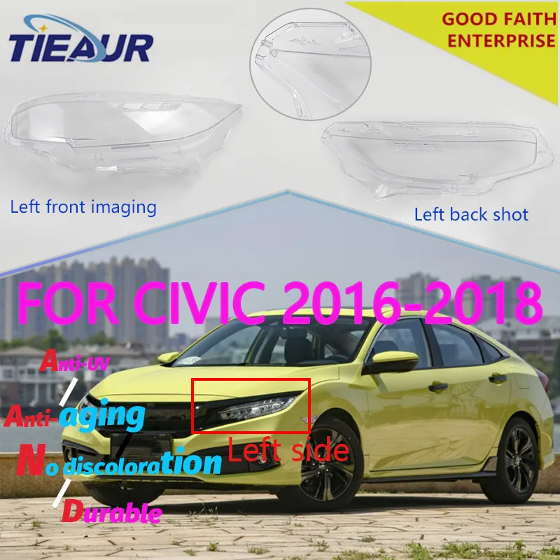 Фара прозрачная Стекло крышка объектива для Civic фары прозрачные автомобильный брелок крышка 2003-2005& 2009-2013&- 4Dors Замена - Цвет: left side 16-19