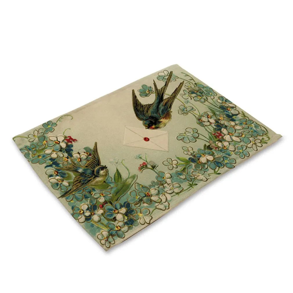 

Table Placemats Heat-resistant Dining Table Place Mats Anti-skid Washable PVC Kitchen Table Mats for Kitchen