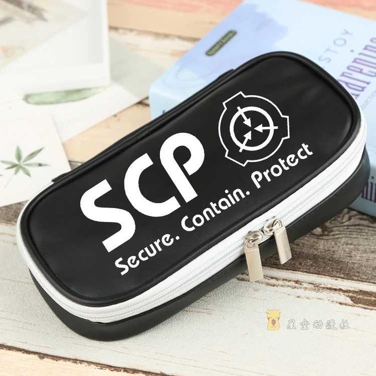 SCP Косплэй из искусственной кожи Школьные Карандаш Чехол сумка для хранения подарочный набор кисточек для макияжа сумка