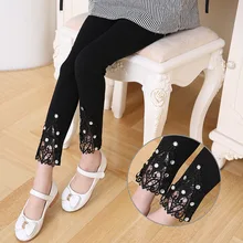 Детские леггинсы; сезон весна-осень; тонкие черные и белые узкие брюки для больших мальчиков; эластичные хлопковые Универсальные Длинные брюки