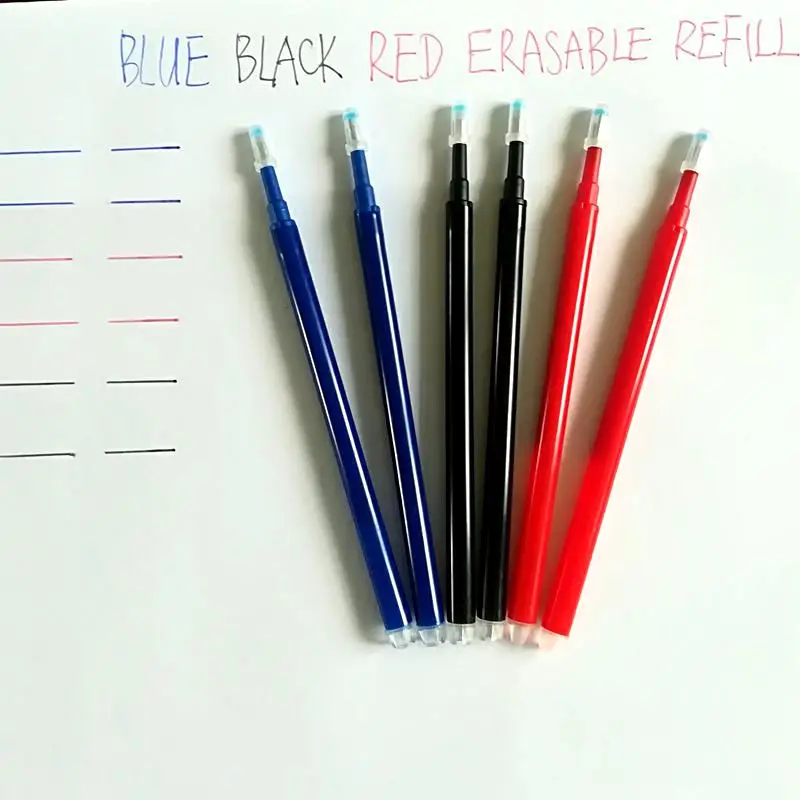 Frixion Pen Erasable Gel Pen Blue Red Black Ink 0.7mm Erasable Pen Refill Rod Friction Pen School Stationery Office Writing Tool