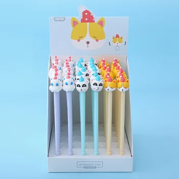 

36 pcs/lot Cartoon Animal Gel Pen Cute Pet 0.5 mm Signature Pen Promotional Gift Stationery School Supplies