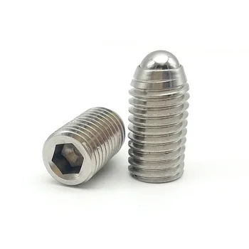 

2pcs M10 Allen bead positioning screws hex socket ball head spring plunger grups screw stainless steel bolts 16mm-60mm length