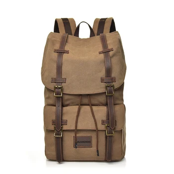 

2020 New Style Canvas Men's Backpack Outdoor Sports Travel Mountaineering Large Capacity Bag
