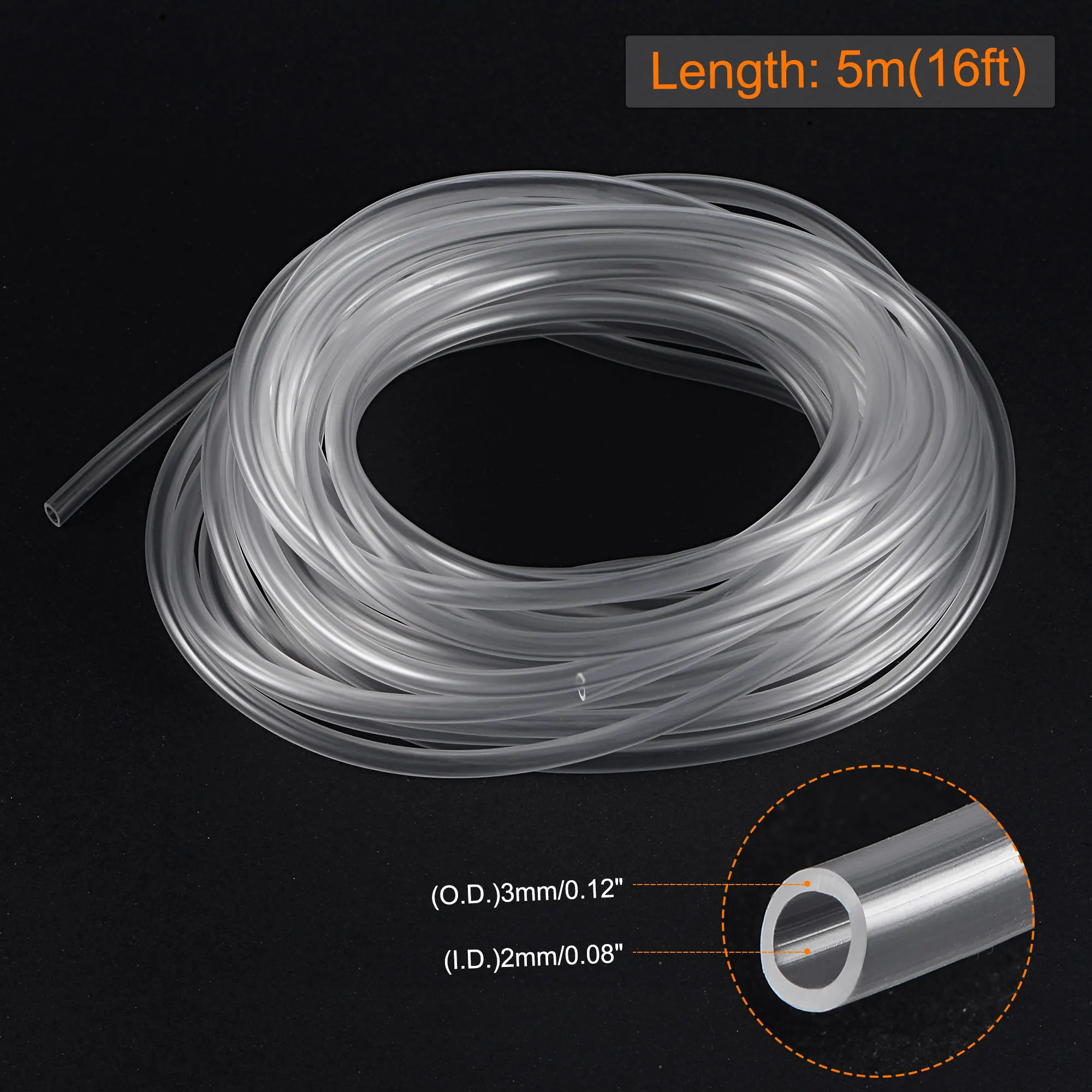 Uxcell 1pcs 1.5/2/2.5/3/4/5M Transparent PVC Plastic Hoses High Quality Water Pump Tube 1-10mm Inner Diameter Clear Vinyl Tubing plumbing hose water pipe plumbing supply hose pvc plastic hoses