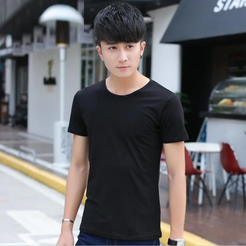 

2018 New Products Crew Neck Short Sleeve Printed Summer T-shirt DIY Color Base Shirt MEN'S T-shirt Printed Logo