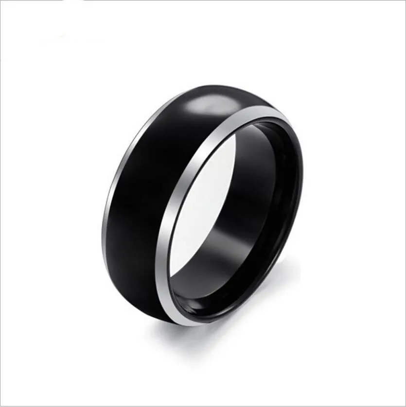 Fashionable Men's Jewelry Tungsten Steel Ring Korea Ring Korean