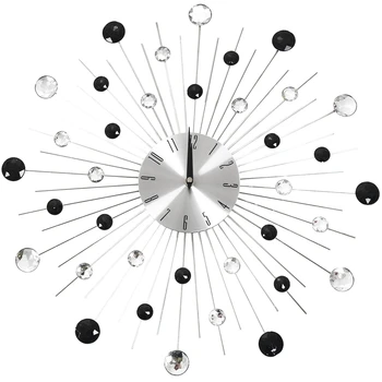 

Gypsophila Diamond Fashion Wall Clock Wrought Iron Clock Creative Clock Vintage Metal Art Wall Clock
