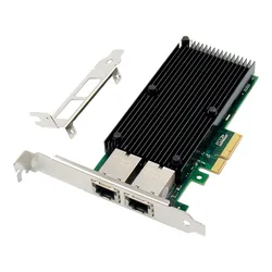 Tarjeta de red PCIe X4 a Dual 10GbE RJ45, servidor NIC, 10 Gigabit, servidor Ethernet, X550 chipset, 10G, LAN, 10000M