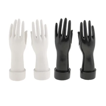 

2 Pairs Professional Retail Store Showcase Female Mannequin Hand Jewelry Bracelet Gloves Display Black White