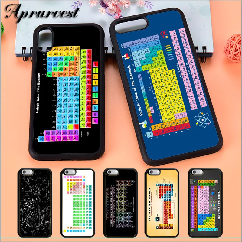 

Aprarvest Chemistry College Periodic Table Science Phone Case Cover For iPhone 5 5S SE 6 6S 7 8 PLUS X XS XR MAX 11 PRO