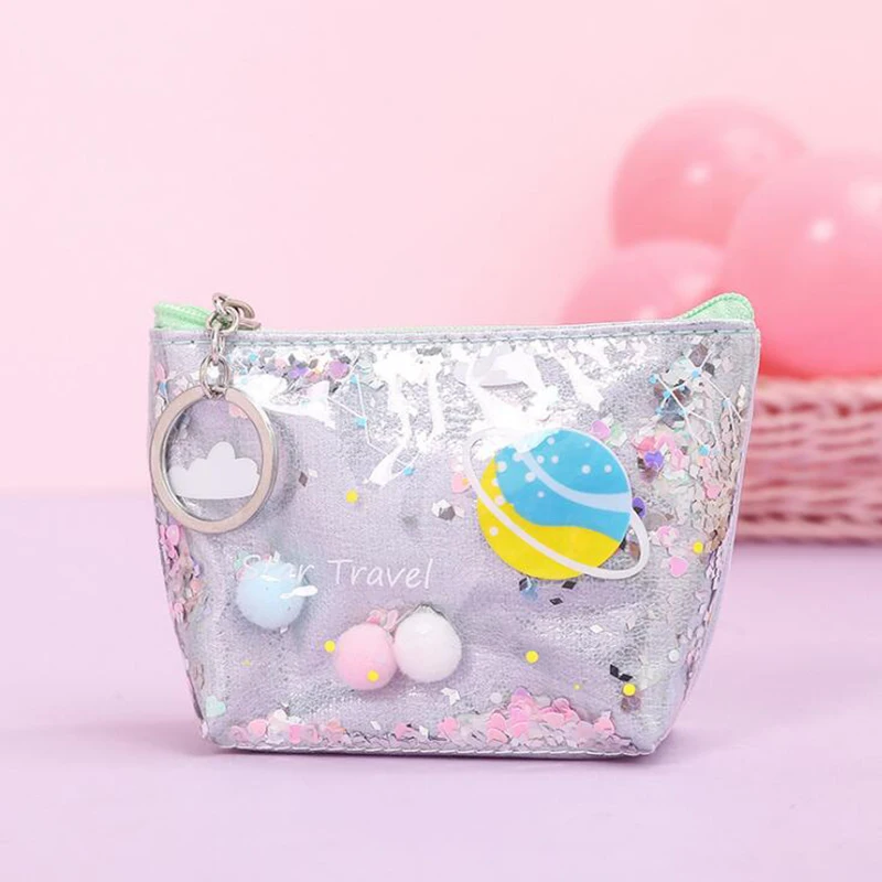 Лазерная маленькая сумка голографическая женская ПВХ портмоне модная прозрачная пластиковая сумка для девочек держатель для монет детская сумочка для девочек - Цвет: Gray small