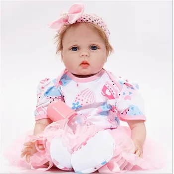 

22 inches 55cm Reborn Baby Dolls Girl Newborn Toy Silicone