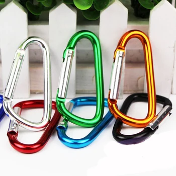 

50Pcs 100Pcs Metal Carabiner Keychain Snap Clip Carabiner Key Hooks Rock Climbing Camping Equipment Outdoor Survival Mosqueton