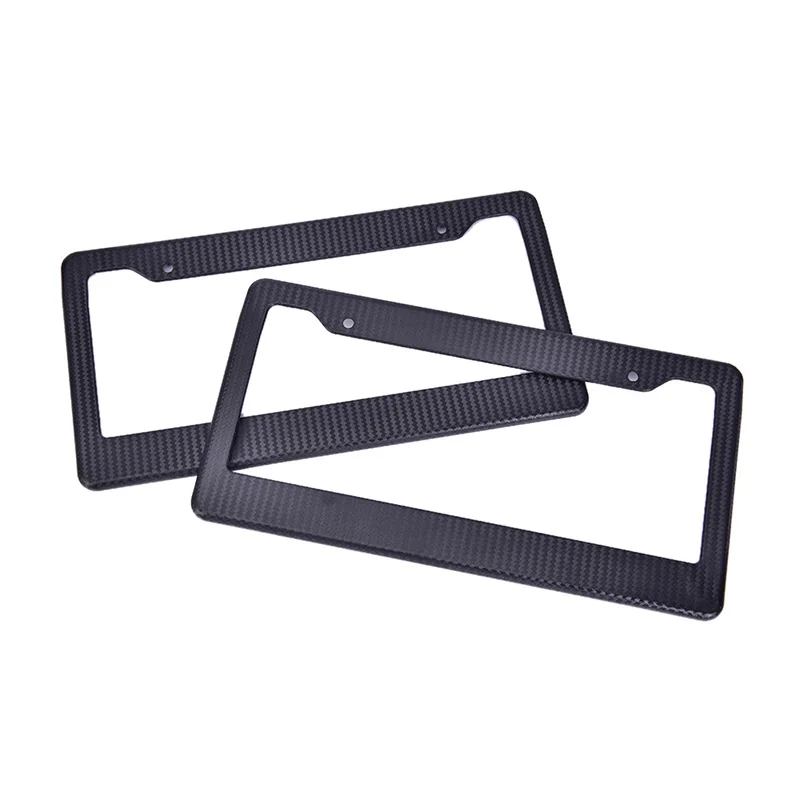 2PCS Universal Frame Bracket with Standard Screw Kits License Plate Carbon Fiber Plastic | Автомобили и мотоциклы
