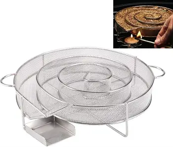 

1Pcs Stainless Steel Cold Smoke Generator Round Square BBQ Grill Cooking Tools Generator Smoked Net Basket Salmon Bacon Fish HWC
