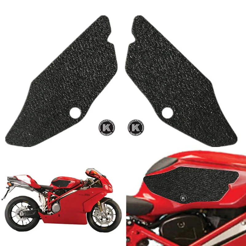 Motorcycle Tank Pad Gas Left Right Traction Side Sticker Pad Knee Fuel Grip Protective Decal Stickers For DUCATI 749 999 03-06 path bellow left and right side l3030 protective cover rectangular trumpf 3030 bellows