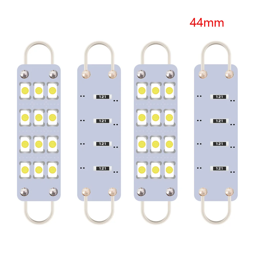 4 шт. автомобисветодиодный светодиодные лампы для чтения 44 мм 12SMD 3030 6000 К