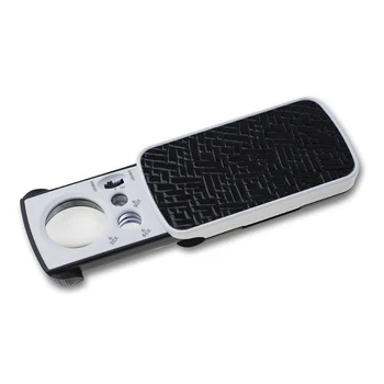 

Portable Magnifier 30X-90X Jewelry Appraisal Reading Magnifying Glass High Magnification Acrylic Optical Lens Loupe With LED UV